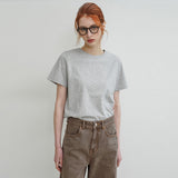 SITP5178 Regular Fit Fresh Short Sleeve T-Shirt_Melange gray