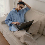 SITP5187 oversized multi ST shirt_Light blue
