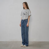 SITP5191 Archive Hound Printing Short Sleeve T-Shirt_Melange gray