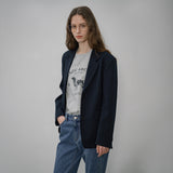 SITP5191 Archive Hound Printing Short Sleeve T-Shirt_Melange gray
