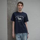 SITP5191 Archive Hound Printing Short Sleeve T-Shirt_Navy