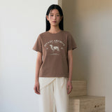 SITP5191 Archive Hound Print T-Shirt_Brown