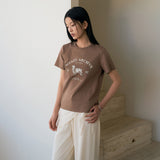 SITP5191 Archive Hound Print T-Shirt_Brown