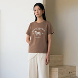 SITP5191 Archive Hound Print T-Shirt_Brown