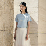 SITP5191 Archive Hound Print T-Shirt_Sky Blue