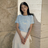 SITP5191 Archive Hound Print T-Shirt_Sky Blue