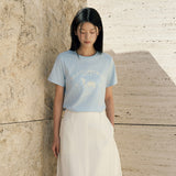 SITP5191 Archive Hound Print T-Shirt_Sky Blue