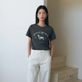 SITP5191 Archive Hound Print T-Shirt_Charcoal
