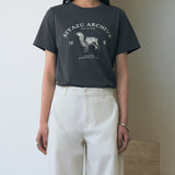 SITP5191 Archive Hound Print T-Shirt_Charcoal