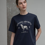 SITP5191 Archive Hound Printing Short Sleeve T-Shirt_Navy