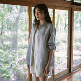 Loose Fit Seersucker Check Shirt