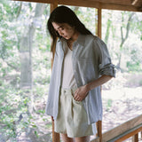 Loose Fit Seersucker Check Shirt