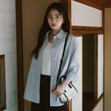 Loose Fit Seersucker Check Shirt