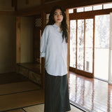SITP5198 Linen Blend Pure Shirt_Powder blue