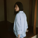 SITP5198 Linen Blend Pure Shirt_Powder blue