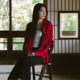 SITP5198 Linen Blend Pure Shirt_Cherry red