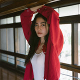 SITP5198 Linen Blend Pure Shirt_Cherry red