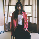 SITP5198 Linen Blend Pure Shirt_Cherry red