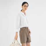 SITP5198 Linen Blend Pure Shirt_White