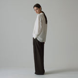 SITP5222 V-neck Tie Blouse_Ivory