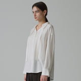 SITP5222 V-neck Tie Blouse_Ivory