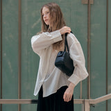 SITP5222 V-neck Tie Blouse_Ivory