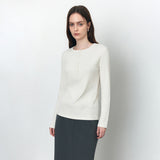 SITP5241 Slub Henley Neck T-Shirt_Cream