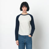 SITP5244 Slim Raglan Color Block T-Shirt_Navy