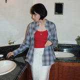 SITP5247 KUWAMURA Pale Check Shirt_Blue