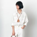 SITP5248 Western Embroidered Loose Fit Shirt_Ivory
