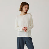 SITP5253 Silky Loose Fit T-Shirt_Ivory