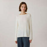 SITP5253 Silky Loose Fit T-Shirt_Ivory