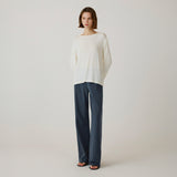 SITP5253 Silky Loose Fit T-Shirt_Ivory