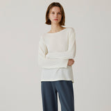 SITP5253 Silky Loose Fit T-Shirt_Ivory