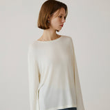 SITP5253 Silky Loose Fit T-Shirt_Ivory