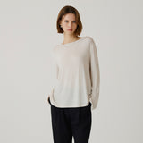 SITP5253 Silky Loose Fit T-Shirt_Light beige