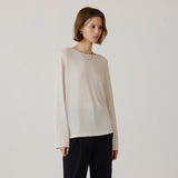 SITP5253 Silky Loose Fit T-Shirt_Light beige