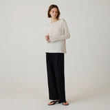 SITP5253 Silky Loose Fit T-Shirt_Light beige