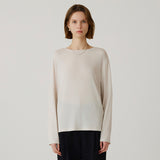 SITP5253 Silky Loose Fit T-Shirt_Light beige