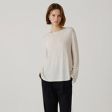 SITP5253 Silky Loose Fit T-Shirt_Light beige