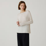 SITP5253 Silky Loose Fit T-Shirt_Light beige