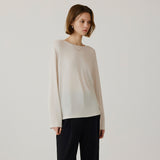 SITP5253 Silky Loose Fit T-Shirt_Light beige