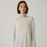 SITP5253 Silky Loose Fit T-Shirt_Light beige
