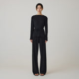 SITP5255 String Pleats Top_Black
