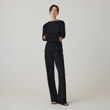 SITP5255 String Pleats Top_Black