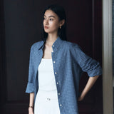 SITP5257 SUNWELL Dobby Check Regular Shirt_Blue