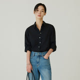 SITP5258 Loose Fit Lier Shirt_Black
