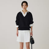 SITP5258 Loose Fit Lier Shirt_White