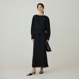 SITP5261 Boat Neck Minimal Blouse_Black
