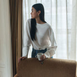 SITP5261 Boatneck Minimal Blouse_Ivory